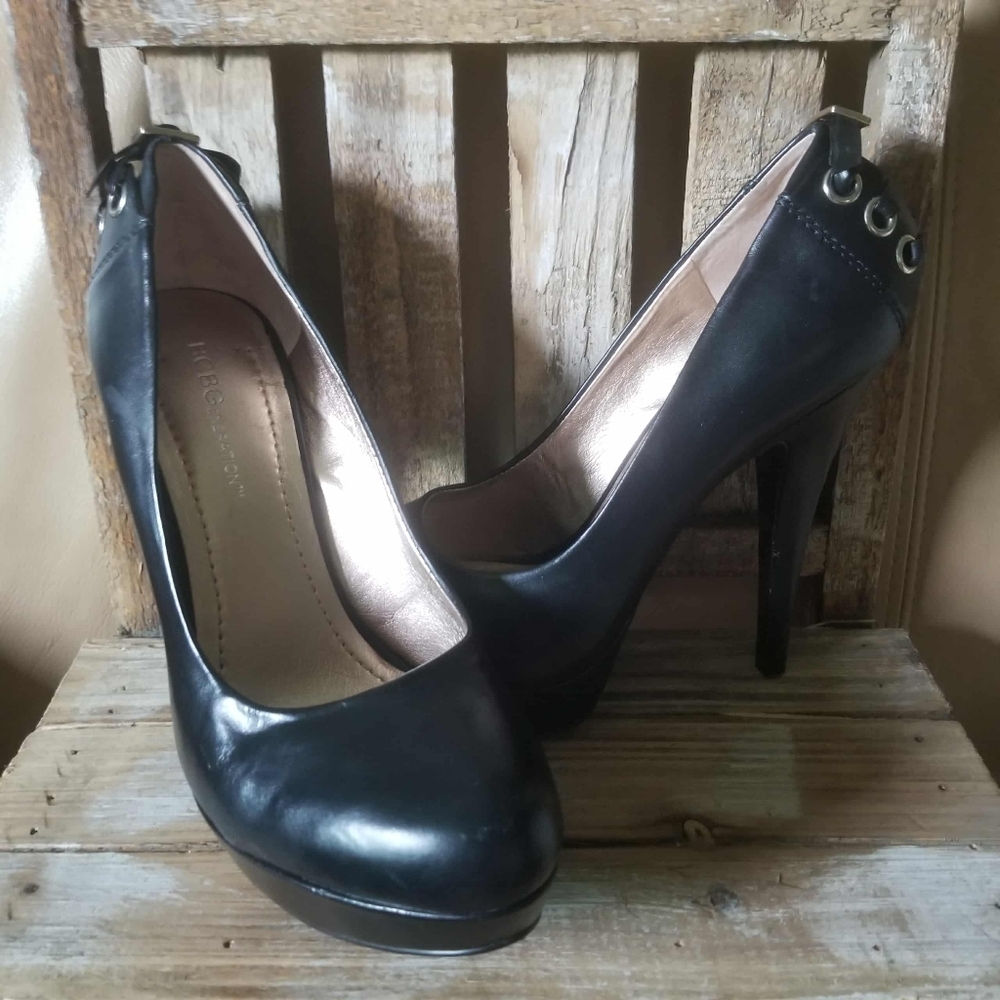 BCBGeneration Black Platform Heels